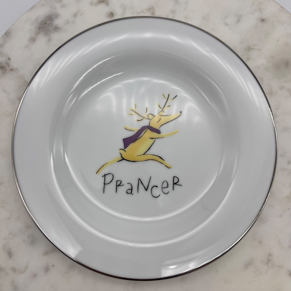 Retired Pottery Barn Reindeer "Prancer"‎ 8 3/8th" Salad Plate